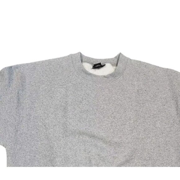 90s Y2K Mens Large Tall Heathered Gray Crewneck Sweatshirt Pullover Classic - Picture 5 of 9